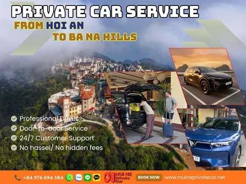 Private Car From Hoi An to Ba Na Hill